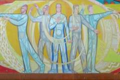 Галина Зубченко, Григорій Пришедько. Ескіз мозаїки "Майстри часу". Київ, 1975. 