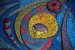 Григорій Пришедько, Галина Зубченко.  Фрагмент мозаїки "Квітуча Україна". Маріуполь, 1967.