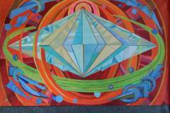 Галина Зубченко, Григорій Пришедько. Ескіз мозаїки "Тріумф кібернетиків". Київ, 1970-і.