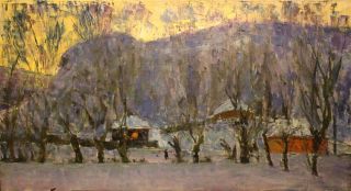 Григорій Пришедько. "Зимовий ранок (Седнів)". 1970-і.